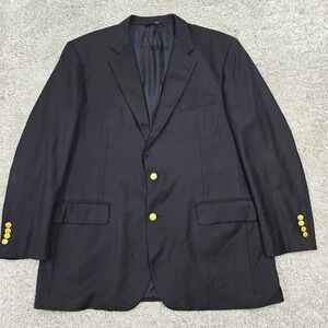Brooks Brothers Mens Country Club Blazer Loro Piana 120s Wool‎ Size 46L Preppy
